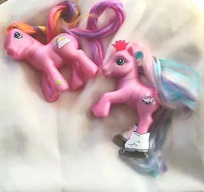 My LITTLE PONY G3 Pair RAINBOW FLASH & GLITTER GLIDE  Long Hair 2004 Earth • $15