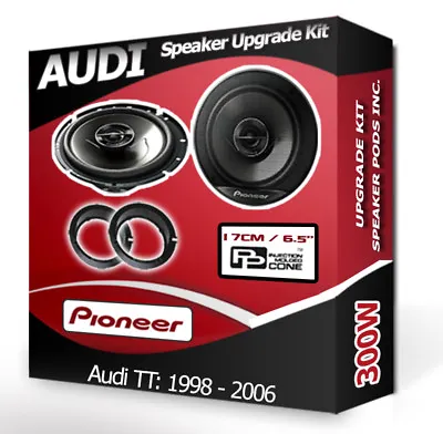 £56.99 • Buy Audi TT Rear Side Panel Speakers Pioneer Car Speakers + Adaptor Pods 300W