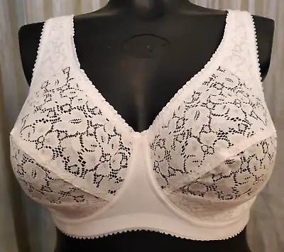 Miss Mary Of Sweden 2508 Underwired Bra Gr.75F UK34E Exclusive Cotton Relief • £35.34