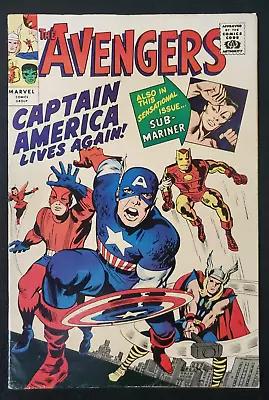Avengers #4 Golden Record Reprint 1st Silver Age Captain America Marvel Vg/fn • $324.99