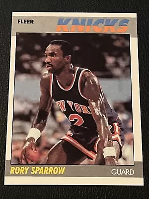 Rory Sparrow 1987 New York Knicks 87-88 Fleer Basketball #102 Of 132 Pack Fresh • $1.02