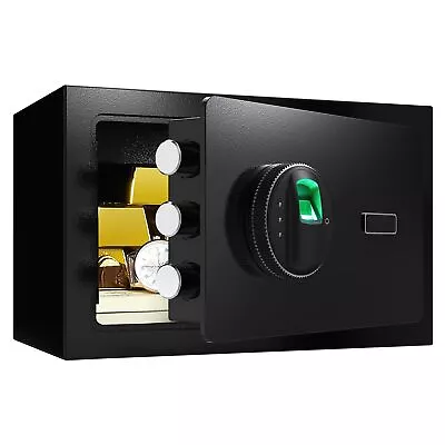 0.5 Cub Safe Small Money Safe With Fingerprint Lock Biometric Safe Box With... • $60.89