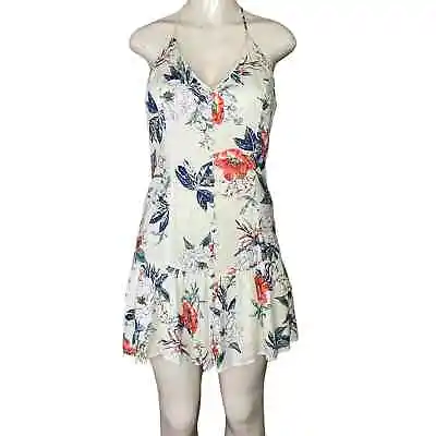 Minkpink Garden Party Halter Dress Ivory Floral Size Medium • $30