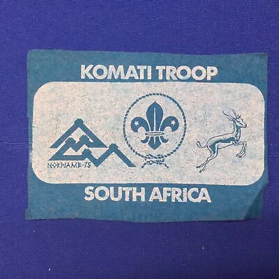 Boy Scout 1975 World Jamboree South Africa Contingent Patch Traded @ NordJamb75 • $19.99