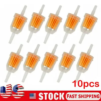 10pcs Motor Inline Gas Oil Fuel Filter Small Engine For 1/4'' 5/16  6-8mm Yhnbvz • $5.99