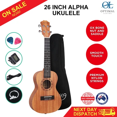 $93.91 • Buy Alpha 26  Electric Tenor Ukulele Mahogany Ukuleles Uke Hawaii Guitar EQ Tuner