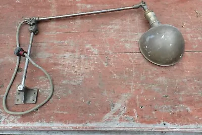 Antique Industrial OC White Articulated Lamp As Found Original • $499.99