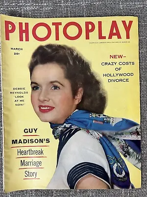 Photoplay March 1954 Magazine Debbie Reynolds Marilyn Monroe Tab Hunter • $12.12