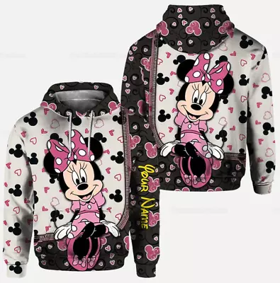 Minnie Mouse 3D HOODIE Halloween Gift Best Price Christmas Gift Us Size • $39.88