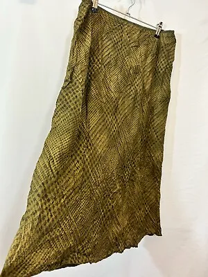£13.59 • Buy Vintage Maxi Skirt Kilt Size 12/14 Brown Boho Hippie Checked Tartan Folk Work