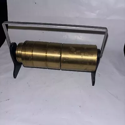 Vintage Ohaus Brass Slotted Weight Set 10g-500g W/Rack • $45