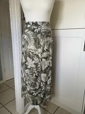 £6.99 • Buy BNWOT - Eastex Ladies Size 20 Spring Summer Mid Length Floral Skirt Linen Mix