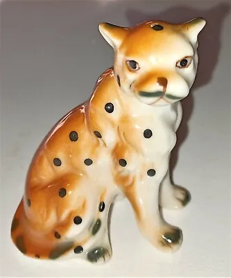 Vintage Porcelain Cheetah Jaguar Leopard Figurine UCGC Taiwan • $15.25