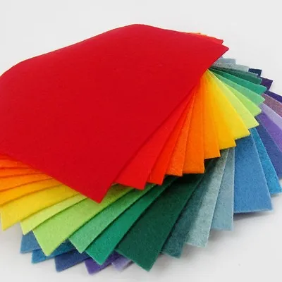 25 - 6 X12   Rainbow Colors Collection - Merino Wool Blend Felt Sheets • $21.25