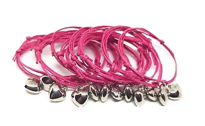 £2.50 • Buy 12 X HEART FRIENDSHIP CHARM BRACELETS BIRTHDAY HEN DO PARTY BAG