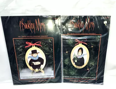 P Buckley Moss 1990 & 1993 Limited Edition Chistmas Ornament CrossStitch Kit Lot • $19.99