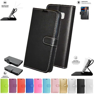 LG G7 ThinQ Flip Book Pouch Cover Case Wallet PU Leather Phone Card Slot NEW • £3.79