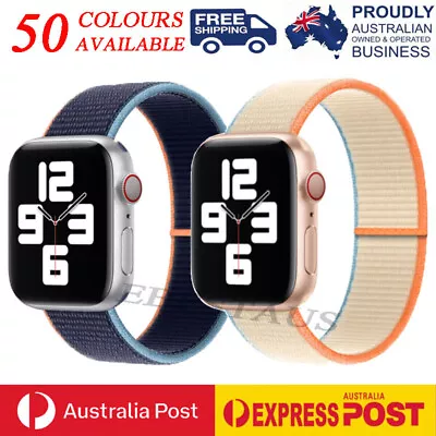 $1.79 • Buy For Apple Watch Nylon Sports Band Strap Series 8 7 6 5 4 SE 38/40/41/42/44/45/49