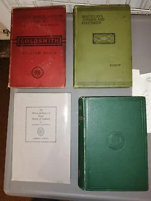 £0.99 • Buy 4 X Oliver Goldsmith Antique Hardback Books - History / Works Of / Letters