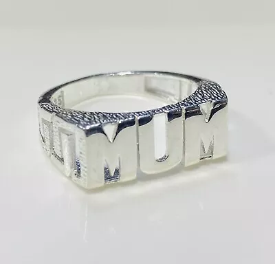 Sterling Silver Mum Ring All Size 925 Hallmarked Brand New • £34.99