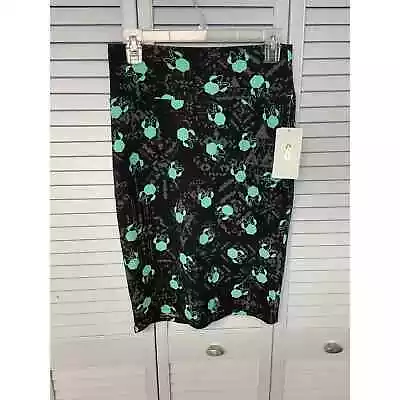 Lularoe Disney Minnie Mouse Cassie Skirt Pencil Black Green Grey Women's  Small • $18