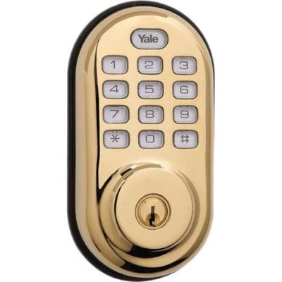 $79.99 • Buy Yale Real Living Digital Push Button Deadbolt Door Lock W Z-Wave(Polished Brass)