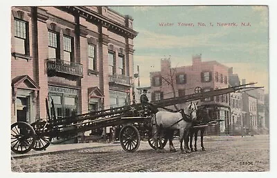 Chemical Fire Company Water Tower No. 1 Horse Drawn Apparatus Newark NJ 1917 • $3.50