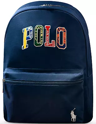 POLO RALPH LAUREN Fragrances Dark Blue Backpack Travel Hiking Gym Weekend Bag • $39.99