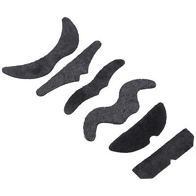 6x Funny False Mustache SelfAdhesive Black Fake Beard For Parties Halloween • £2.94