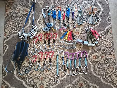 Rock Climbing Gear Lot. Some New Some Used. Black Diamond Beal Smiley's. • $800