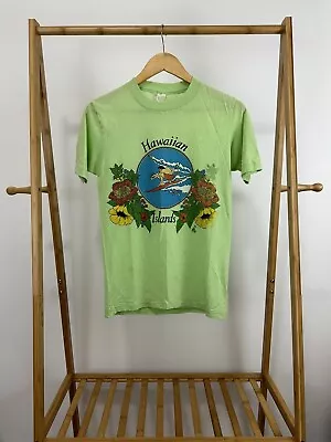 VTG 70s Hawaiian Island Poly Tees Hawaii Souvenir Surf Bold Graphic T-Shirt M • $359.96