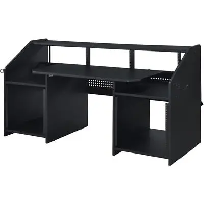 ACME Annette Wooden Music Desk With Shelves In Black Finish • $380.39