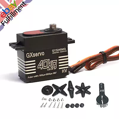 40KG Metal Gear  180° 1/8 1/10 Scale Steering Throttle RC Digital Servo • £20.35