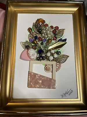 Vintage And Contemporary Jewelry Art Framed 8x10 • $35