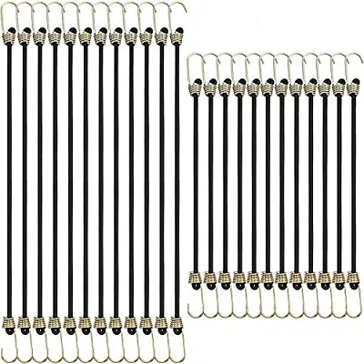 24 Pieces Small Bungee Cords With Hooks 9 Inch 12 Inch Mini Bungee Cords Heavy  • $22.69