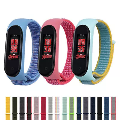 For Xiaomi Mi Band 6 5 4 3 2Nylon Bracelet Wrist Smart Red Blue Band Watch Strap • $8.47