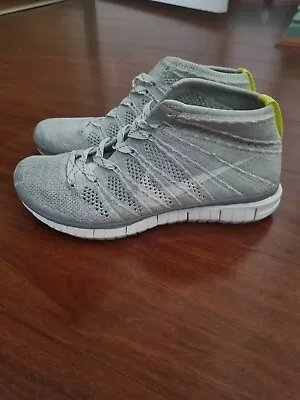 Nike Free Flyknit Chukka Women's Running Shoe In Grey And Green Size Aus/US 7 • $25