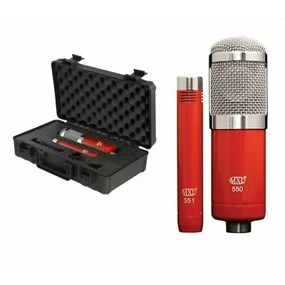 MXL 550/551R Red Vocal & Instrument Studio Microphone Pair • $159.99