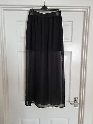 £3.99 • Buy Short Black H&M Skirt With Long Chiffon Skirt Overlay, Size 6