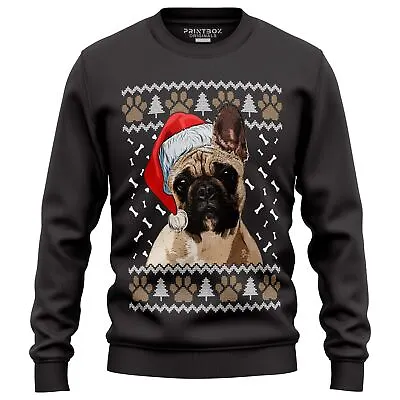 French Bulldog Dog Christmas Jumper Men Women Sweatshirt Sweater Ugly Funny Top • $29.95