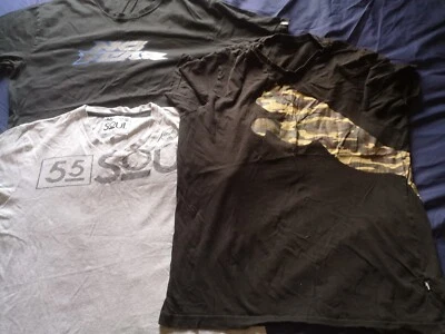 £8 • Buy Men's T-shirt Bundle L PUMA Black /camo NO FEAR Black SOUL 55 Grey Mens Tops