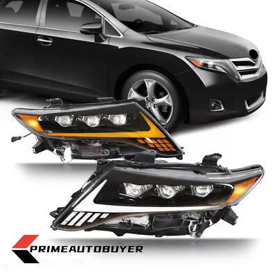 Fits 2009-2016 Toyota Venza LED Headlights Headlamps Projector DRL Black Set • $937.99