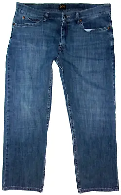 Men's Lee Regular Fit Straight Leg Blue Jeans Cotton Blend 35-36 X 28 • $22.88