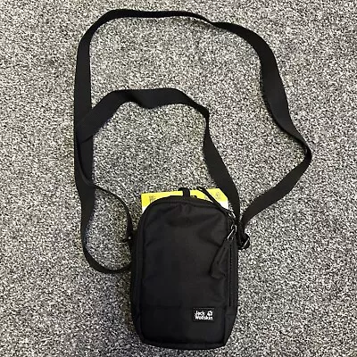 Jack Wolfskin Secretary Small Zipped Adjustable Shoulder Bag Black • £14.99