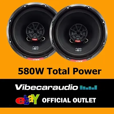 Vibe Slick 6-V7 - 16.5cm 6.5  2-Way Coaxial Car Door Speakers 580W Total Power • £47.90