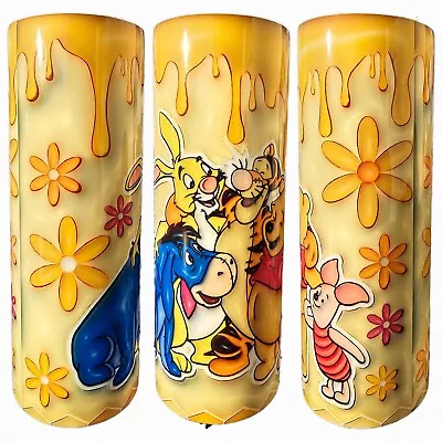 Winnie The Pooh Bear Tumbler 20oz Stainless Steel Insulated Travel Mug Cup Straw • $21.99