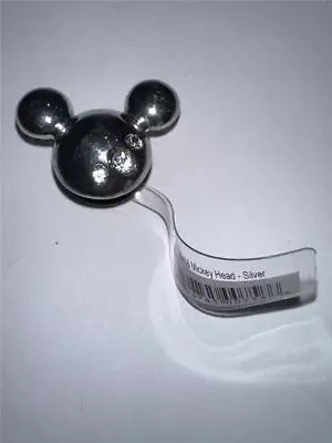 Jibbitz Disney Icon Mickey Mouse Silver 3D With Rhinestones Icon Retired ~ New • $16.99