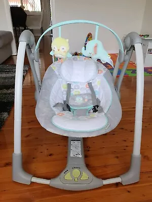 Ingenuity Baby Swing Rocker N Go Portable Swing Hugs N Hoots Rrp $169 • $50