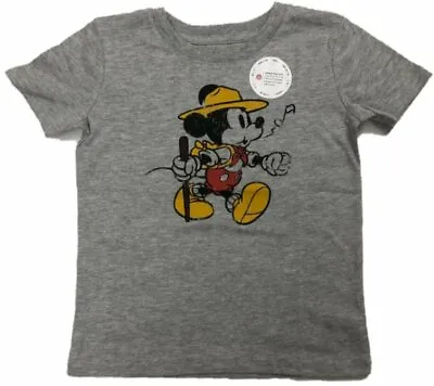 Walt Disney Mickey Mouse Hiking & Whistling Boys T-Shirt • $14.99