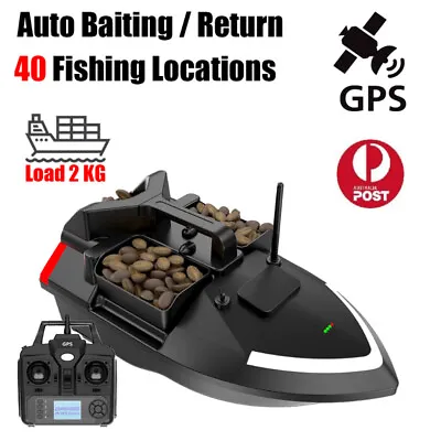 GPS Fishing Bait Boat 500M Auto Return RC Fish Finder 2KG Lure Night Light Ship • $367.99